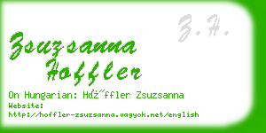 zsuzsanna hoffler business card